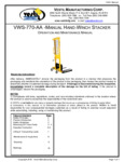 Vestil VWS-770-AA Manual Vestil VWS-770-AA Manual