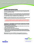 Care and Use Instructions / Warranty and Product Liability_Vesture Care and Use Instructions / Warranty and Product Liability_Vesture