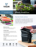 Vigor Plastic Food Pans Sell Sheet