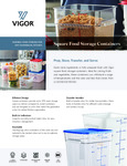 Vigor Square Storage Containers Sell Sheet
