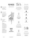 Polywood Vineyard Deep Seating Chair Instructions