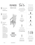 Polywood Vineyard Rocking Chair Instructions