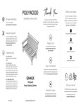 Polywood Vineyard Settee Instructions