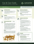 Vineyard Series Use and Care Guide Vineyard Series Use and Care Guide