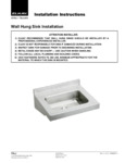 Wall Hung Sink Installation