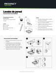 Regency Wall-Mount Hand Sink Spanish Assembly Guide - With Faucet
