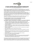 Avamix Warranty 1 Year Avamix Warranty 1 Year
