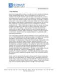Bonar Plastics Warranty Bonar Plastics Warranty