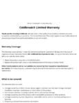 Coldbreak® Limited Warranty Coldbreak® Limited Warranty
