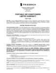 Current ZoneAire PAC Warranty