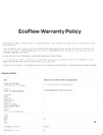 Ecoflow warranty coverage Ecoflow warranty coverage