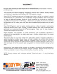 Doyon/NU-VU limited warranty Doyon/NU-VU limited warranty