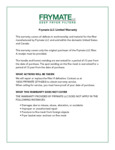 Frymate Warranty Page Frymate Warranty Page