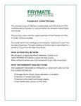 Frymate LLC Warranty Frymate LLC Warranty