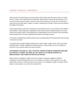 Hobart's Warranty Information