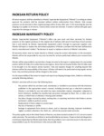 Inoksan Return and Warranty Policy (1) Inoksan Return and Warranty Policy (1)