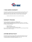 Key-Bak Warranty