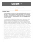 MIDLAND RADIO WARRANTY MIDLAND RADIO WARRANTY