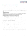 RATIONAL Manufacturer Warranty Statement 2019 RATIONAL Manufacturer Warranty Statement 2019