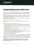 Regency Spec Line Warranty Regency Spec Line Warranty