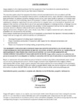 Seaga Limited Warranty Seaga Limited Warranty
