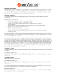 servsense warranty