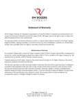 Statement of Warranty - R.W. Rogers Company Inc_ Statement of Warranty - R.W. Rogers Company Inc_