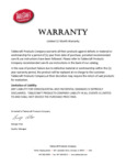Tablecraft Warranty Statement Tablecraft Warranty Statement