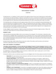 Tor Rey General Warranty