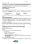Vestil Warranty Vestil Warranty