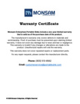 Portable sink warranty Portable sink warranty
