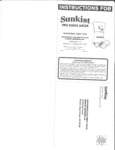 Sunkist Pro Series Warranty and Instructions