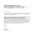 Wooster Warranty All Products Wooster Warranty All Products