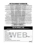 Weston 2 year warranty