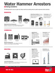 WATER HAMMER ARRESTER - SIZING GUIDELINES WATER HAMMER ARRESTER - SIZING GUIDELINES