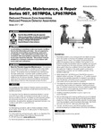 Watts Series 957 Installation Instructions and Repair Manual