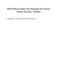 Wild Hibiscus Blue-Tee Butterfly Pea Flower Herbal Tea Bag