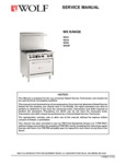 Wolf WX Series Ranges Service Manual Wolf WX Series Ranges Service Manual