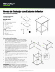 Regency Work Table with Undershelf Spanish Assembly Instructions