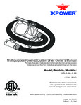 XPOWER A-12, A-16 Powered Duster Car Dryer Owner's Manual