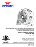 XPOWER FC-125B Rechargeable Air Circulator Owner's Manual