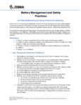 Zebra Battery Management and Safety Practices Zebra Battery Management and Safety Practices
