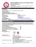 Arm & Hammer® 33200-20100 Clean Burst 5 Gallon Liquid Laundry Detergent SDS