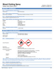 First Aid Only Blood Clotting Spray SDS Sheet