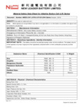 LR754 Battery SDS Sheet LR754 Battery SDS Sheet