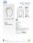 SEAT TOILET ELONGATED PLASTIC WHITE spec sheet SEAT TOILET ELONGATED PLASTIC WHITE spec sheet