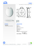 SEAT TOILET ROUND PLASTIC REMOVABLE WHITE spec sheet SEAT TOILET ROUND PLASTIC REMOVABLE WHITE spec sheet