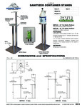 SST Sanitizer Container Stand Spec Sheet