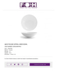 Front of The House DBO030WHP22 Spiral? 10White Round Porcelain Wide Bowl - 6/Case