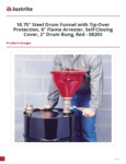 10_75_Steel_Drum_Funnel_with_Tip_Over_Protection_6_Flame_Arrester_Self_Closing_Cover_2_Drum_Bung_Red_08203 10_75_Steel_Drum_Funnel_with_Tip_Over_Protection_6_Flame_Arrester_Self_Closing_Cover_2_Drum_Bung_Red_08203